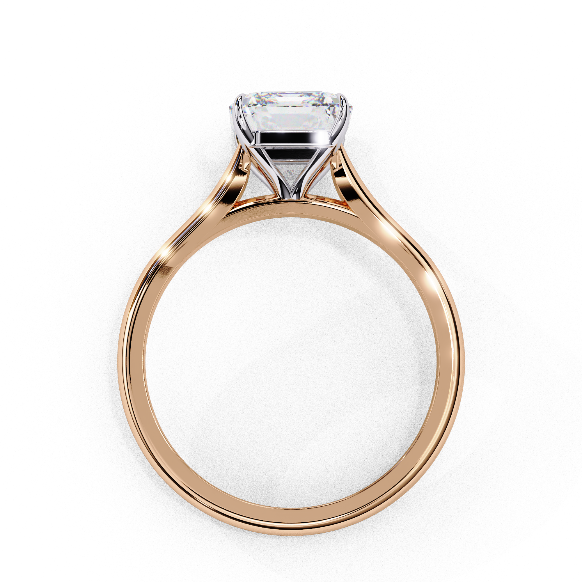 Solitairekart 2.56ct Emerald Cut Natural Diamond Ring - H Color, VS1 Clarity